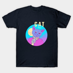 CAT BOY, Band Merchandise, Skate Design, Cat design T-Shirt